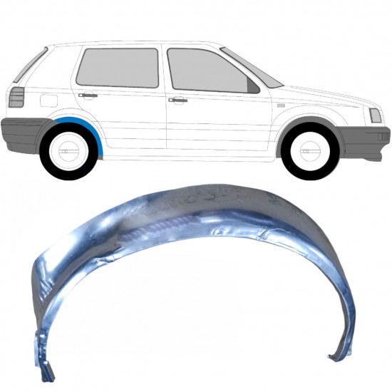 Vnútorná oprava zadného blatníka pre VW Golf 3 1991-1998 / Pravá 8898