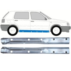 Opravný plech prahu vnútorný pre Volkswagen Golf 3 1991-1998 / Ľavá+Pravá / Sada 12509