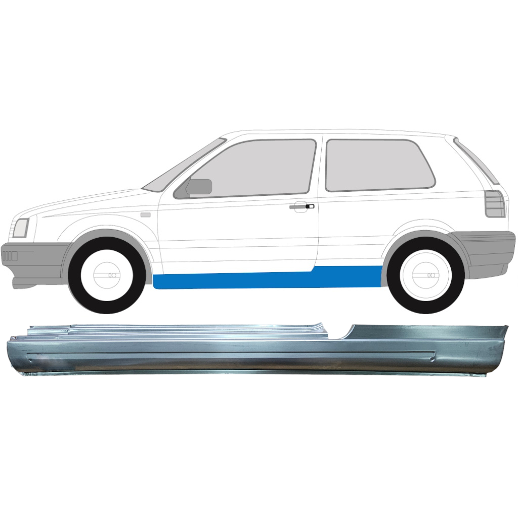 Kompletný Prah Pre Volkswagen Golf 3 1991-1998 / Ľavý 7092