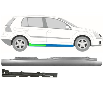 Opravný plech prahu vnútorný + vonkajší pre Volkswagen Golf 5 2003-2009 / Pravá / Sada 11138