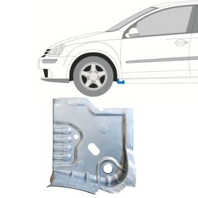 Opravný plech konca prahu pre Volkswagen Golf 5 2003-2009 / Ľavý 14907