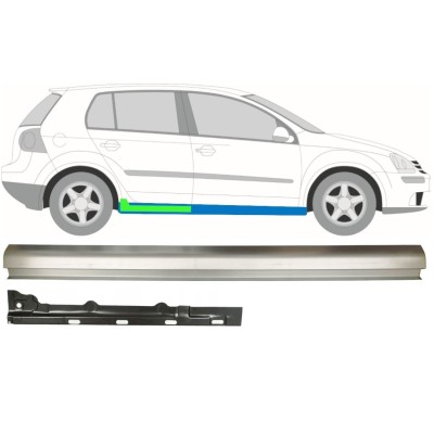 Opravný plech prahu vnútorný + vonkajší pre Volkswagen Golf 5 2003-2009 / Pravá / Sada 11708