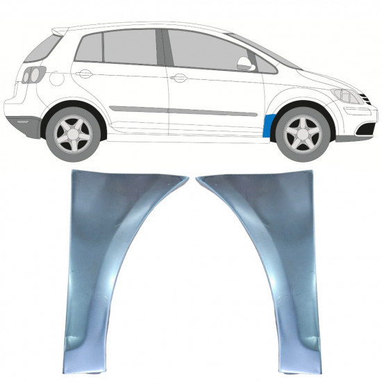 Opravný plech predného blatníka pre VW Golf Plus 2005-2013 / Ľavá+Pravá / Sada 9922