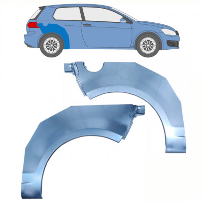 Lem zadného blatníka pre VW Golf 6 2008-2014 / Ľavá+Pravá / Sada 10071