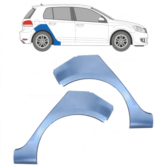 Lem zadného blatníka pre VW Golf 6 2008-2014 / Ľavá+Pravá / Sada 9427