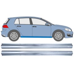 Opravný plech prahu pre Volkswagen Golf 7 2012- / Ľavá+Pravá / Sada 12454
