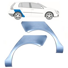 Lem zadného blatníka pre Volkswagen Golf 5 2003-2009 / Ľavá+Pravá / Sada 10092