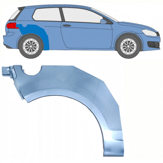 Lem zadného blatníka pre VW Golf 6 2008-2014 / Pravá 8387