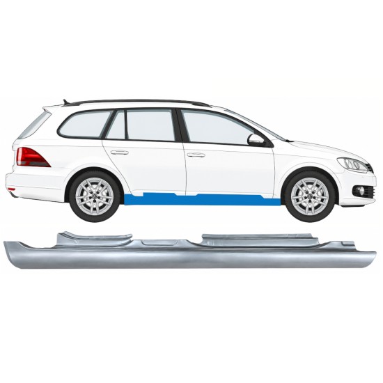 Kompletný prah pre Volkswagen Golf 6 2008-2013 / Pravá / COMBI 17047