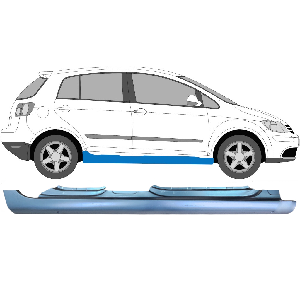 Kompletný Prah Pre Volkswagen Golf Plus 2005-2013 / Pravá 7081