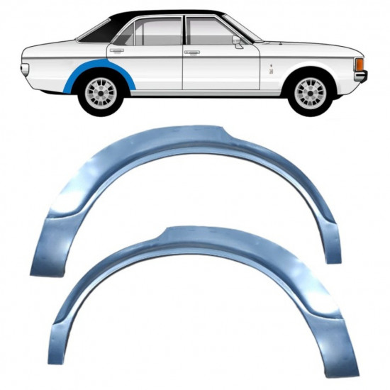 Lem zadného blatníka pre Ford Granada 1972-1977 / Ľavá+Pravá / Sada 11030