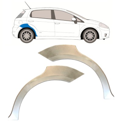 Lem zadného blatníka pre Fiat Grande Punto Evo 2005- / Ľavá+Pravá / Sada 14761