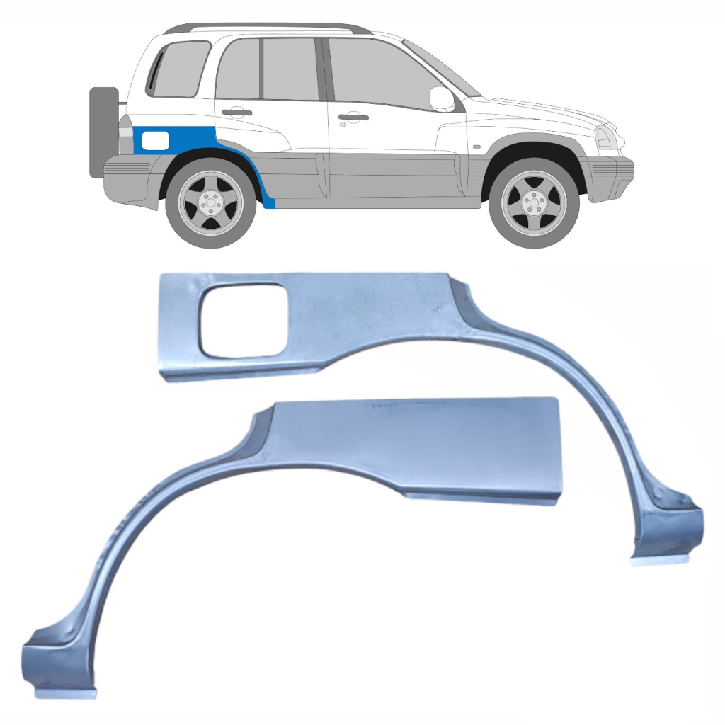 Lem Zadného Blatníka Pre Suzuki Grand Vitara 1997-2005 / Ľavá+Pravá / Sada 10135