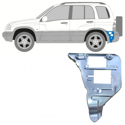 Opravný plech uchytenia zadného nárazníka pre Suzuki Grand Vitara 1997-2005 / Ľavý 11700