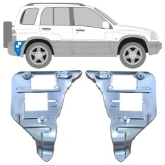 Opravný plech uchytenia zadného nárazníka pre Suzuki Grand Vitara 1997-2005 / Ľavá+Pravá / Sada 11701
