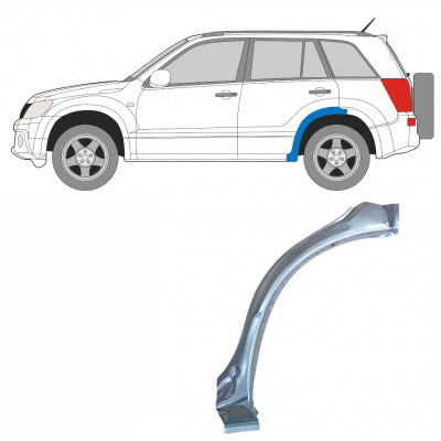 Opravný plech zadného blatníka predná časť pre Suzuki Grand Vitara 2005-2012 / Ľavý 10176