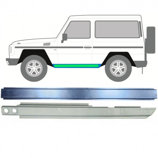 Opravný plech prahu vnútorný + vonkajší pre Mercedes G-Class 1979-  / Ľavý 11771