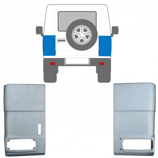 Opravný plech zadného rohu pre Mercedes G-Class W463 1992- / Ľavá+Pravá / Sada 10115