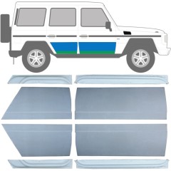 Opravný plech predných + zadných dverí vnútorný + vonkajší pre Mercedes G-Class W460 W461 W463 1979-2017 / Ľavá+Pravá / Sada 9471