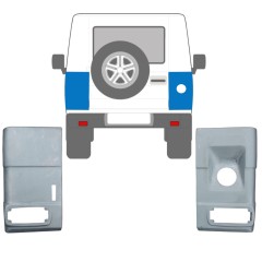 Opravný plech zadného rohu pre Mercedes G-Class W460 1979-1993 / Ľavá+Pravá / Sada 10675