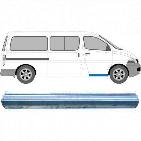 Opravný plech prahu pre Toyota Hiace 1995-2006 / Vľavo = Vpravo (symetrické) 5902