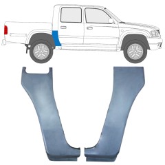 Opravný plech zadného rohu pre Toyota Hilux 1998-2005 / Ľavá+Pravá / Sada 10050