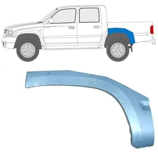 Lem zadného blatníka pre Toyota Hilux 2001-2005 / Ľavý 7854