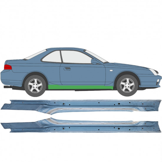 Kompletný prah pre Honda Prelude 1992-1996 / Ľavá+Pravá / Sada 9198