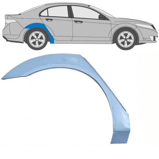 Lem zadného blatníka pre Honda Accord 2008-2016 / Pravá 8372