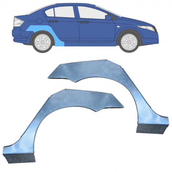 Lem zadného blatníka pre Honda City 2008-2013 / Ľavá+Pravá / Sada 9952