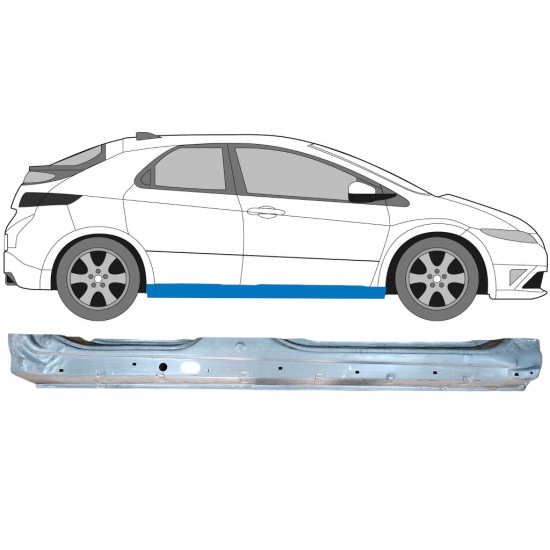 Opravný plech prahu pre Honda Civic 2005-2011 / Pravá 7192