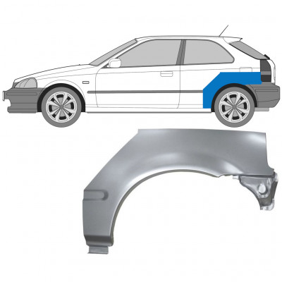 Lem zadného blatníka pre Honda Civic 1995-2000 / Ľavý 5126