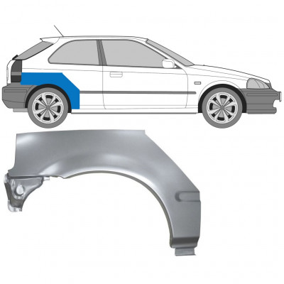 Lem zadného blatníka pre Honda Civic 1995-2000 / Pravá 5118