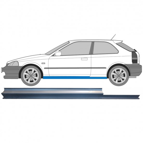 Opravný plech prahu pre Honda Civic 1995-2001 / Ľavý 6633