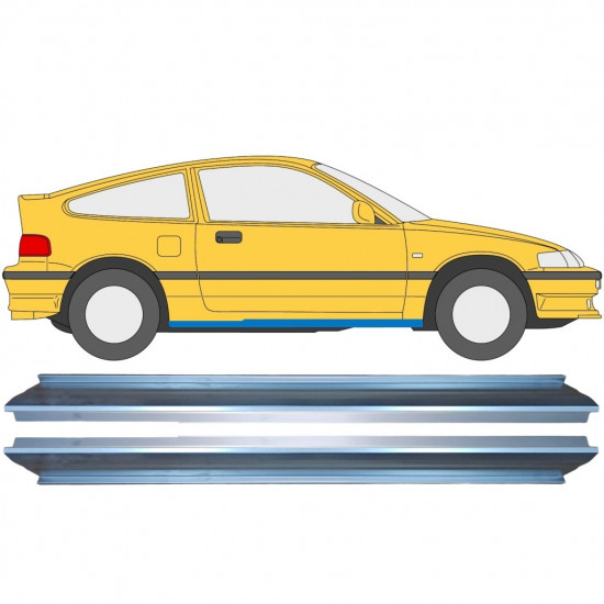 Opravný plech prahu pre Honda CRX 1987-1992 / Ľavá+Pravá / Sada 9302