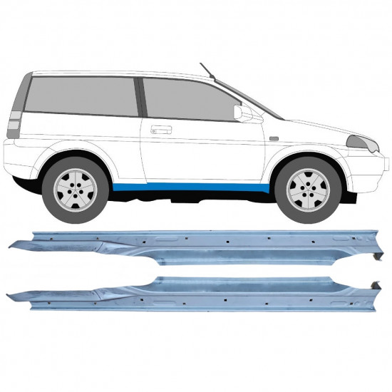 Opravný plech prahu pre Honda HRV 1999-2006 / Ľavá+Pravá / Sada 10451