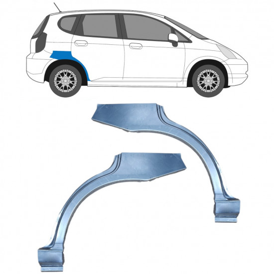 Lem zadného blatníka pre Honda Jazz Gd 2002-2008 / Ľavá+Pravá / Sada 9195