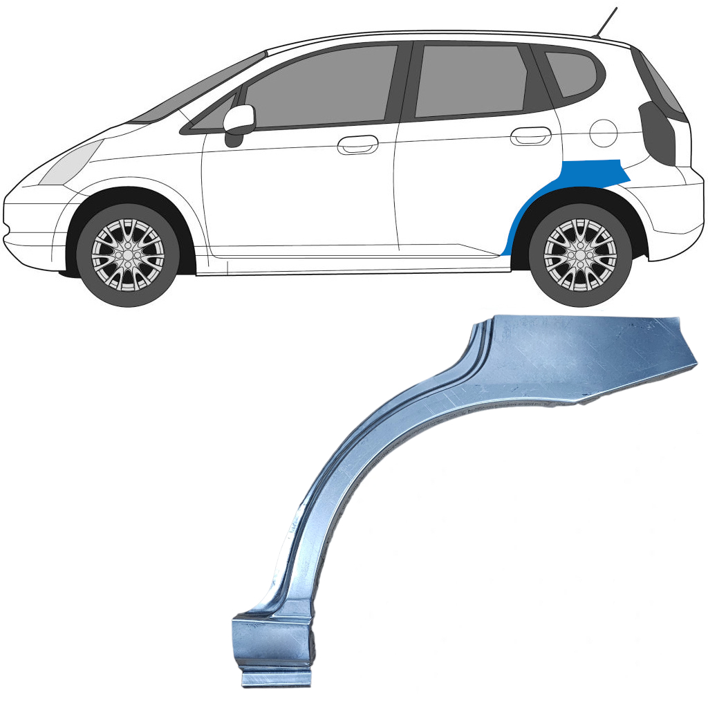 Lem Zadného Blatníka Pre Honda Jazz Gd 2002-2008 / Ľavý 6180