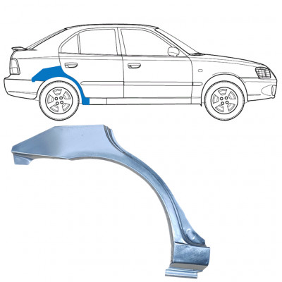 Lem zadného blatníka pre Hyundai Accent 2000-2006 / Pravá 7593