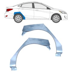 Lem zadného blatníka pre Hyundai Accent 2010- / Ľavý / Pravá / Sada 12804
