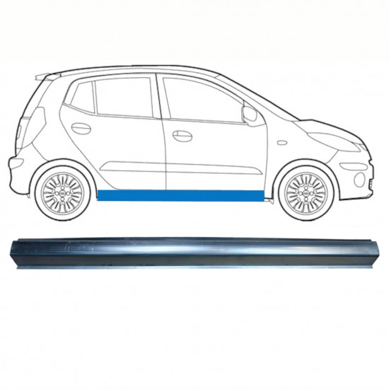 Opravný plech prahu pre Hyundai I10 2008-2013 / Vľavo = Vpravo (symetrické) 8517