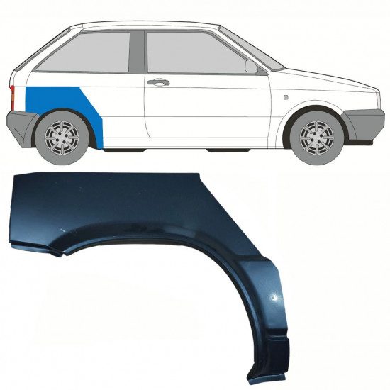 Lem zadného blatníka pre Seat Ibiza 1984-1993 / Pravá 10736