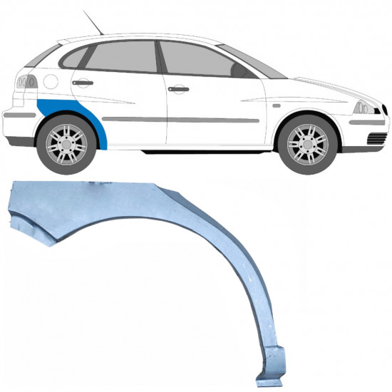 Lem zadného blatníka pre Seat Ibiza Cordoba 2002-2008 / Pravá 5028