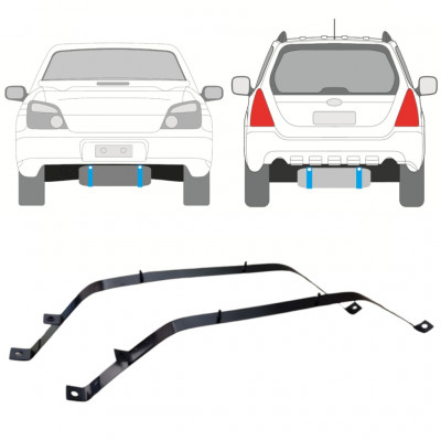 Fuel tank straps for Subaru Impreza 2000-2007 / Subaru Forester 2002-2008 12828