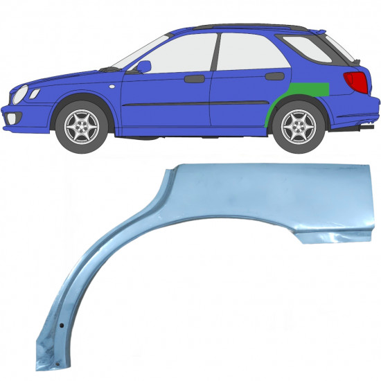 Lem zadného blatníka pre Subaru Impreza Gg 2000-2007 / Ľavý 5915