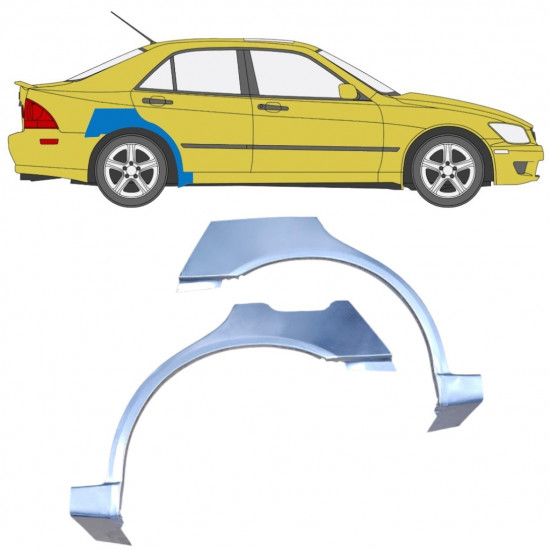 Lem zadného blatníka pre Lexus IS 200 1998-2005 / Ľavá+Pravá / Sada 10014