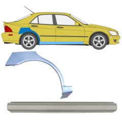 Opravný plech prahu + zadného blatníka pre Lexus IS 1998-2005 / Pravá / Sada 10315