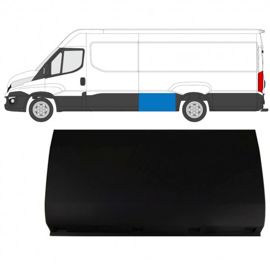 Zadná bočná lišta pre Iveco Daily 2014-2019 / LWB / Ľavý 7884