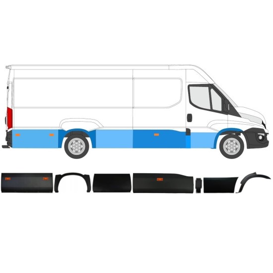 Sada lišt pod přední světlomety pre Iveco Daily 2014-2019 / Pravá / 11983