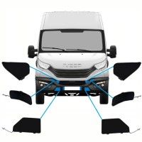 Krytky predného nárazníka pre Iveco Daily 2014-2016 / Sada 10292